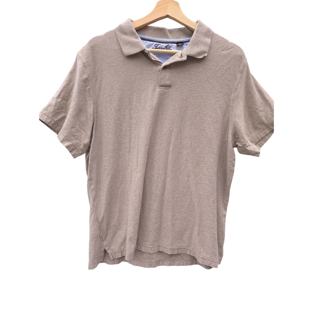 Tasso Elba Mens Beige Short-Sleeve Polo Shirt M